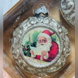 Holiday Ornaments: Santa, Snowman (Set of 3)